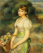Ренуар Девушка с корзиной цветов 1888г